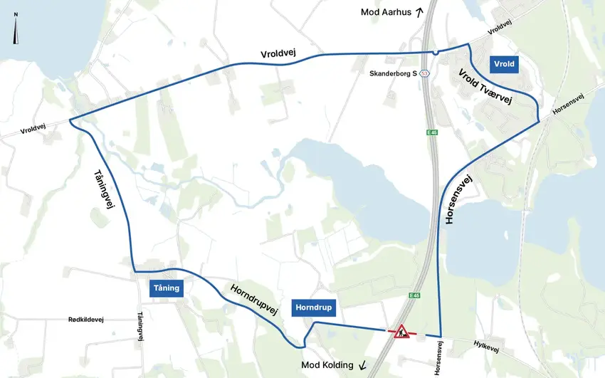 Vejdirektoratet river bro over E45 ned - Motorvej spærret i 14 timer