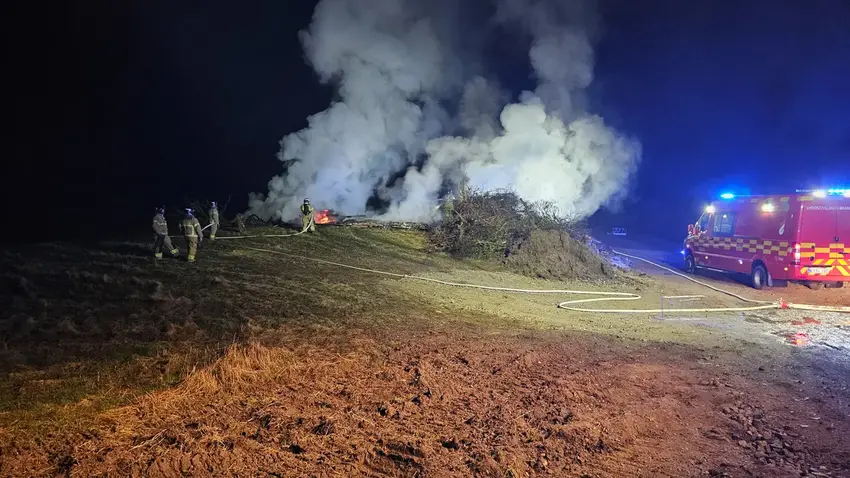 Brand i byggemateriale på Hårupvej