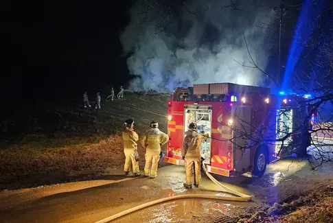 Brand i byggemateriale på Hårupvej