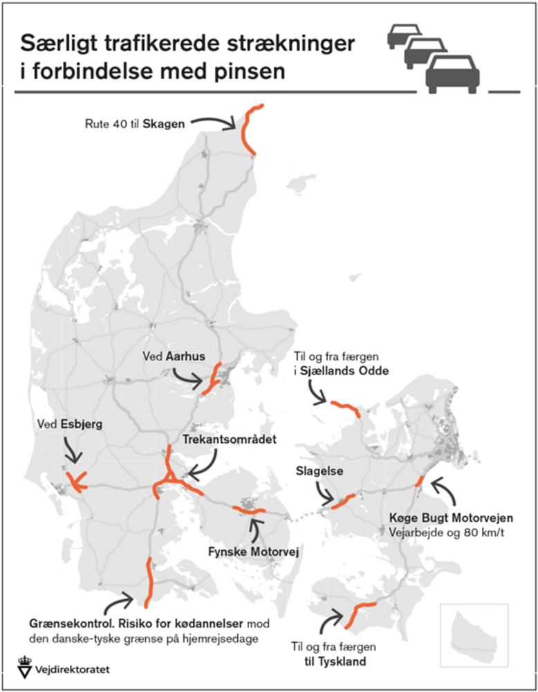 Kort for pinsetrafikken