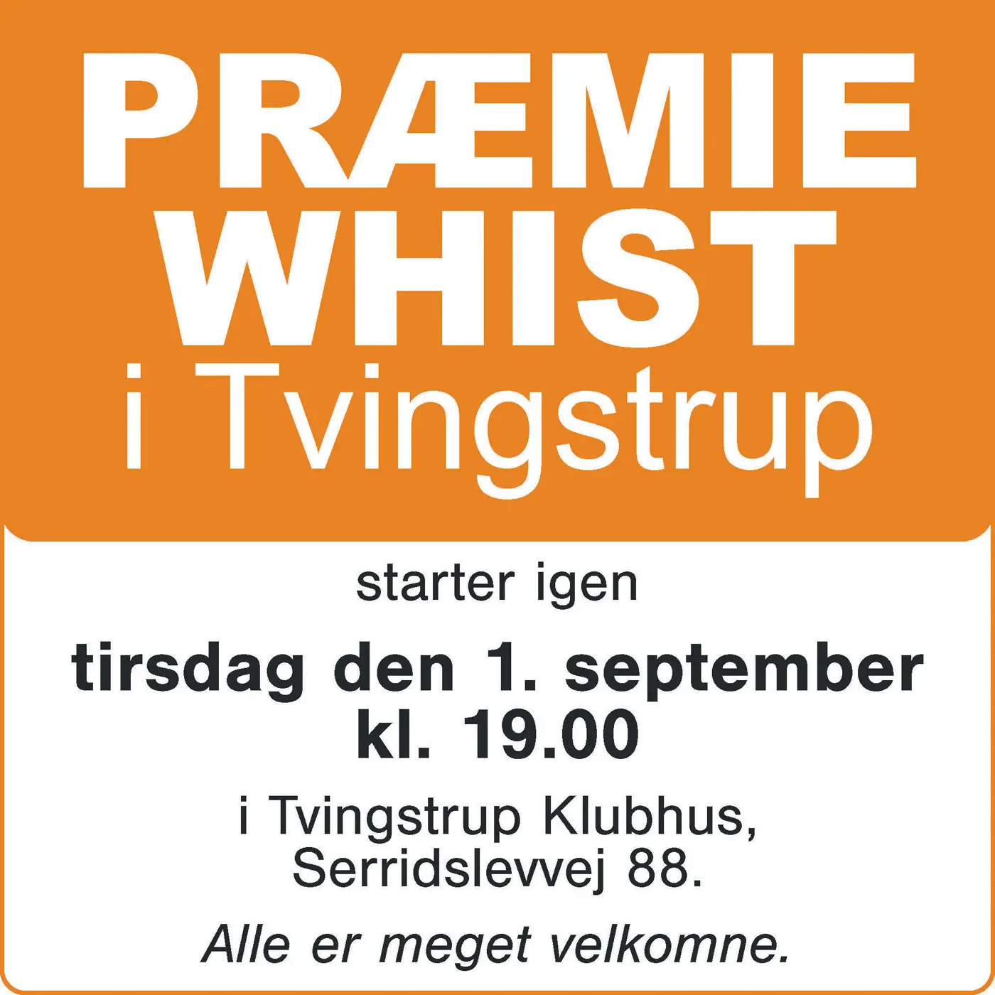 Præmie Whist i Tvingstrup