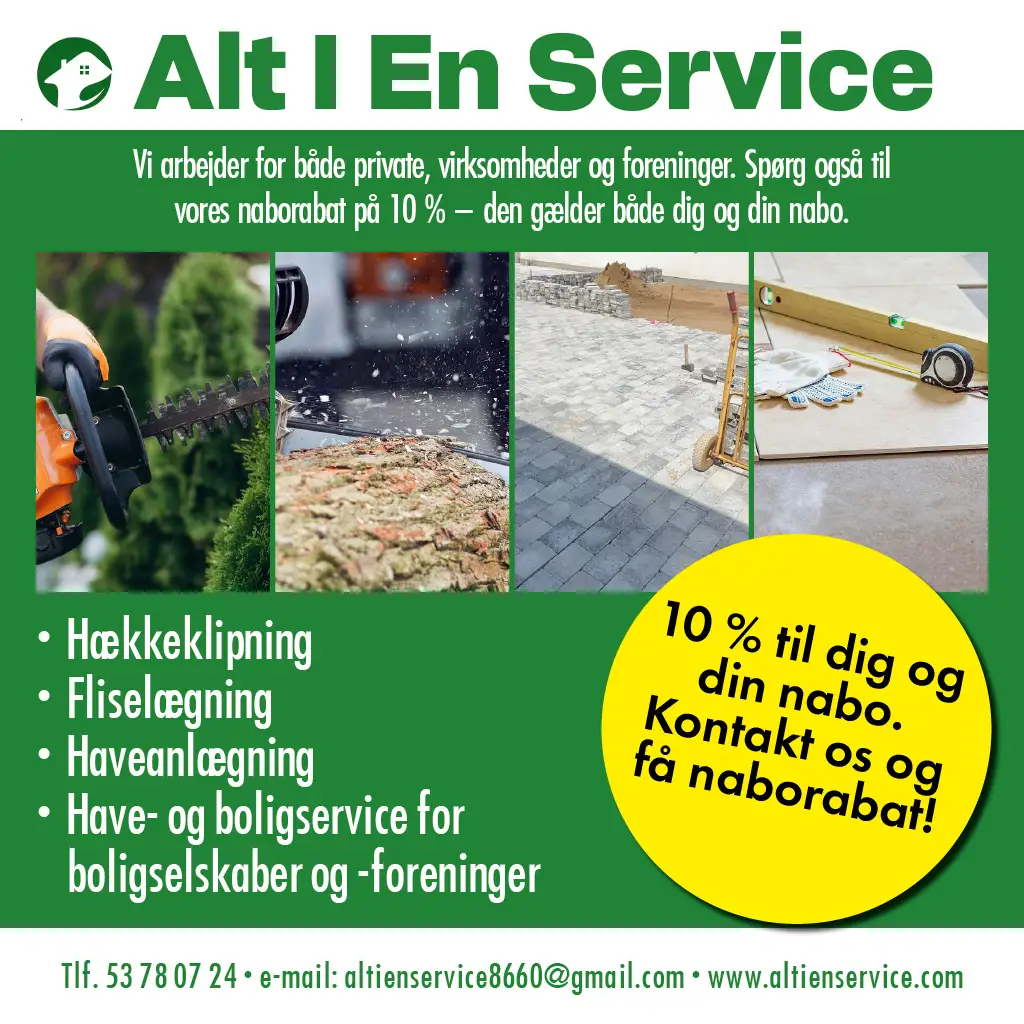 Alt i en service - Havearbejde, hækklipning, græsslåning