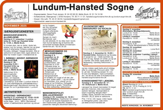 Kirkeside fra Lundum-Hansted sogn