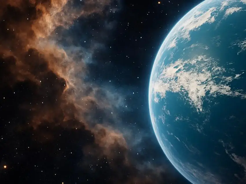 Jorden svævende i universet