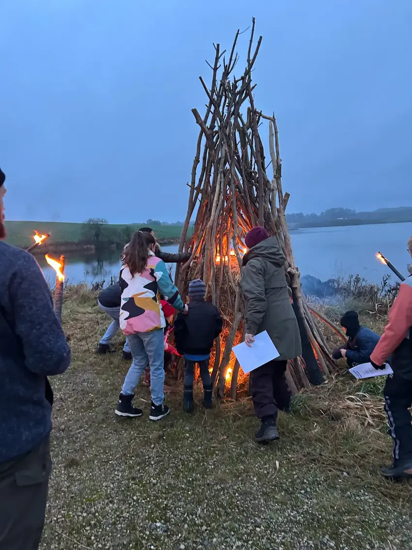 Advents bål ved Gedved Sø