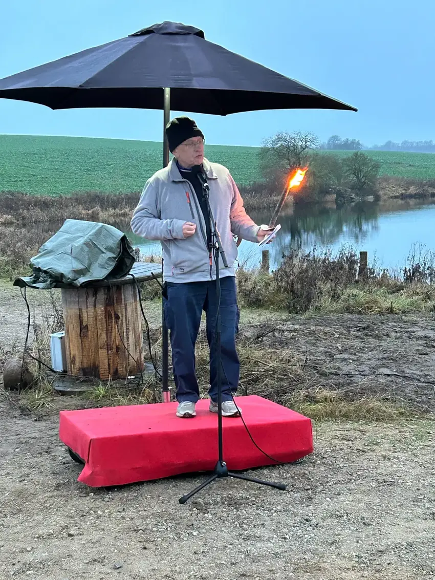 Advents bål ved Gedved Sø