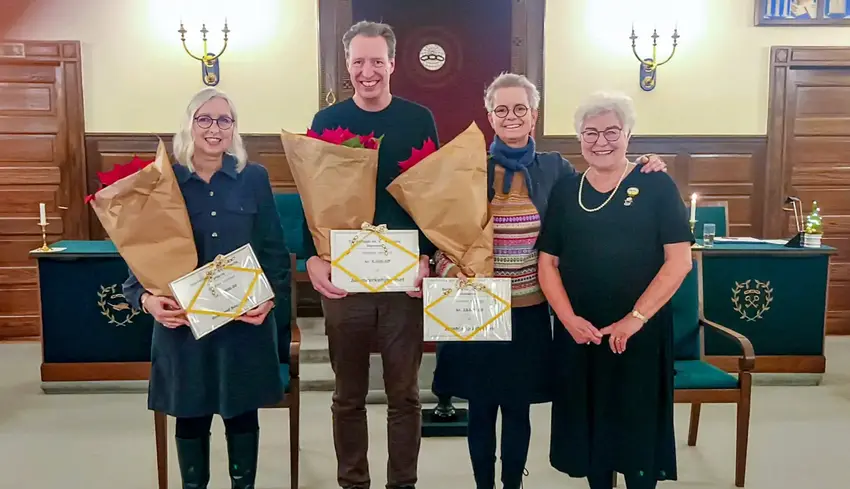 Donations overrækkelse i logen Primula, i Horsens