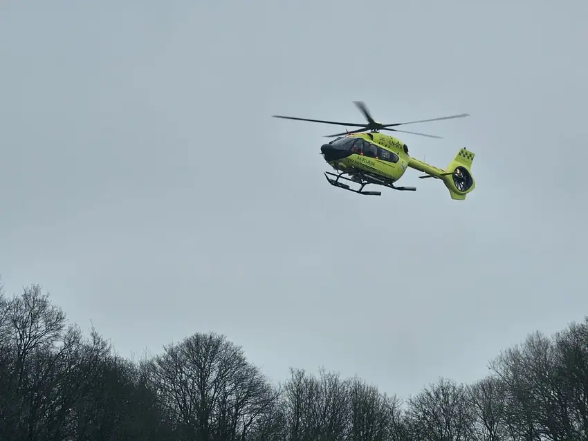 helikopter fra uheld i Brædstrup