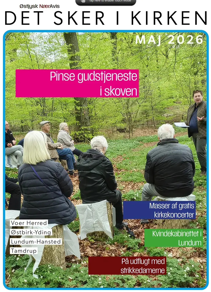 Forsiden af "Det Sker i Kirken", maj 2026