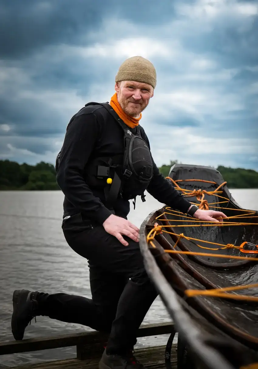 Thomas Frank med en båd