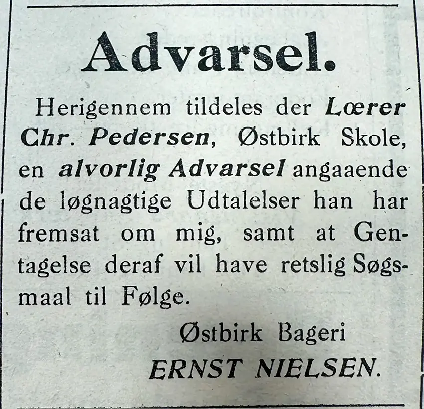 Advarsel Facebook Østbirk Avis