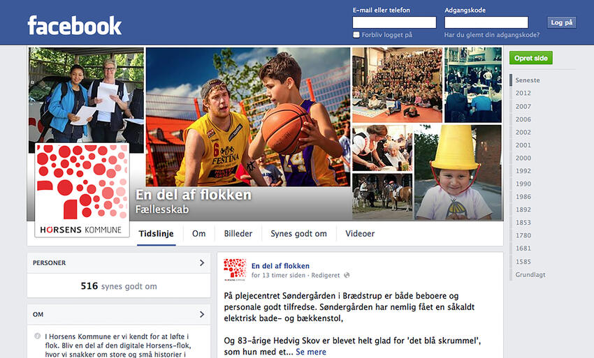 Horsens løfter i flok på Facebook