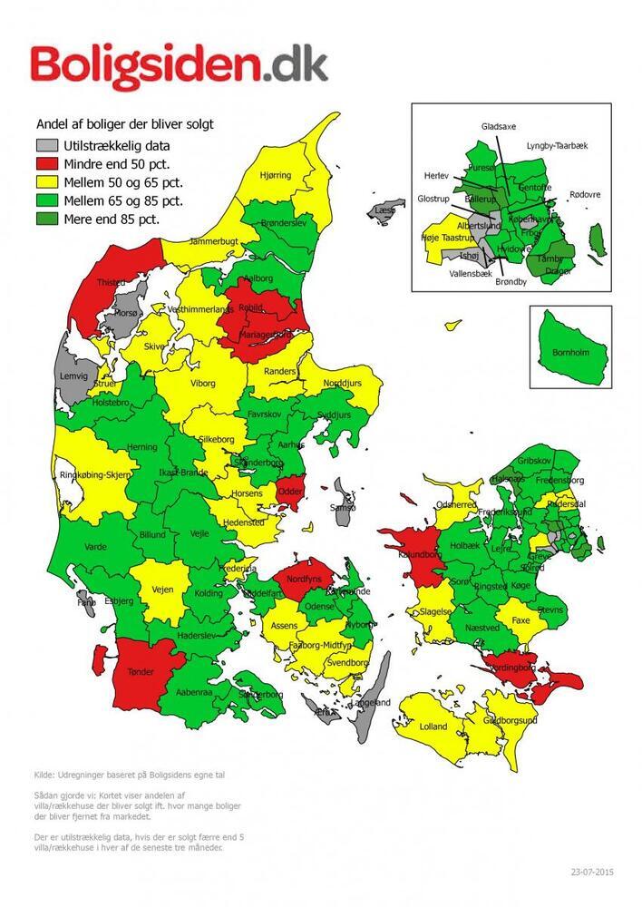 I disse kommuner bliver boligerne solgt