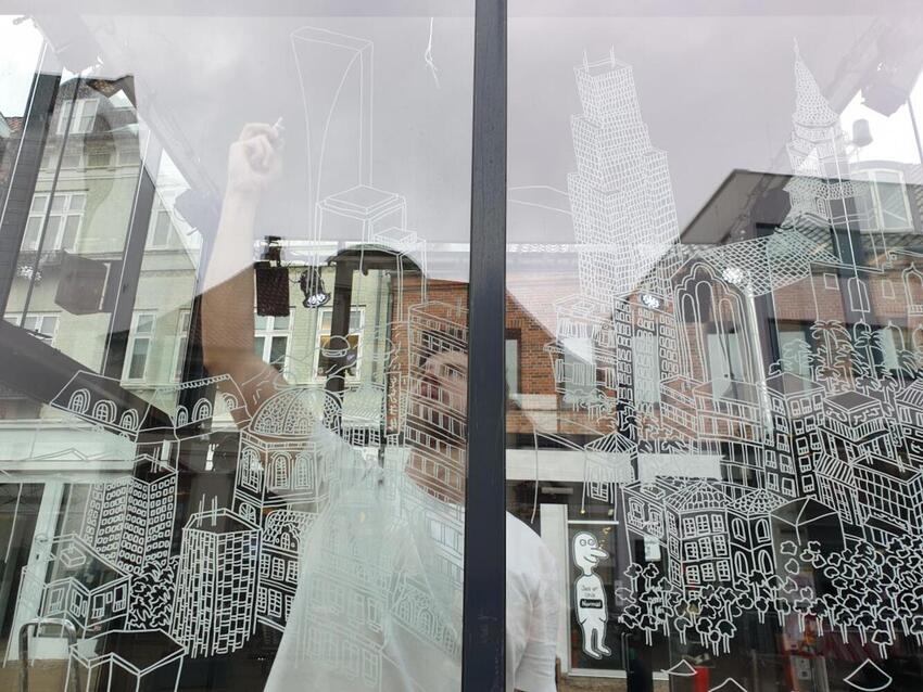 Ny Horsens-inspireret street art på Søndergade