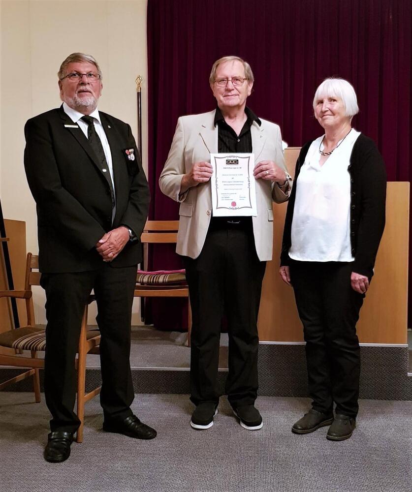 Odd Fellow donation til Ældre Sagen I Skanderborg