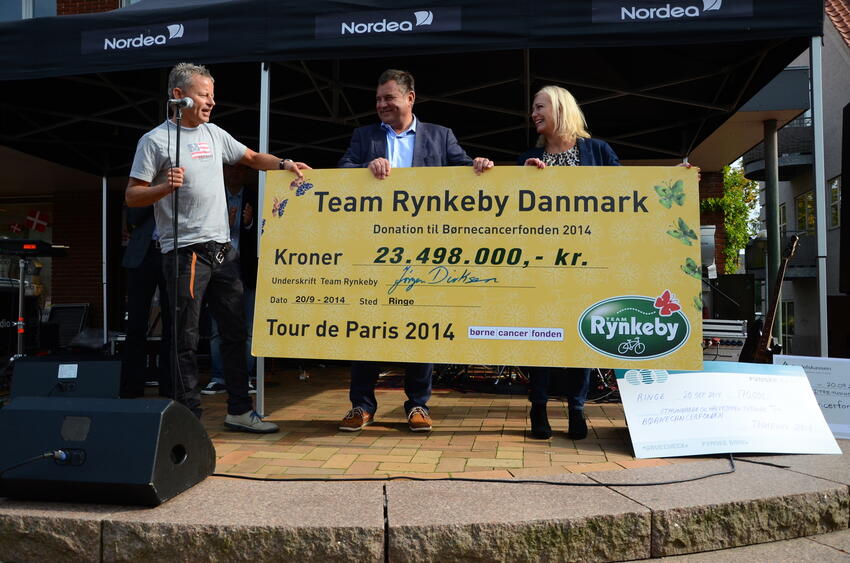 Team Rynkeby donerer 23,5 mio. kr. til Børnecancerfonden