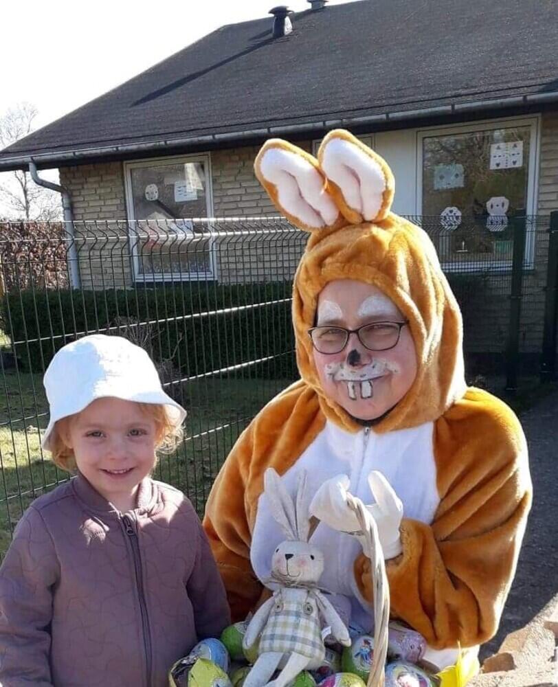 Påskeharen tog imod alle børnene
