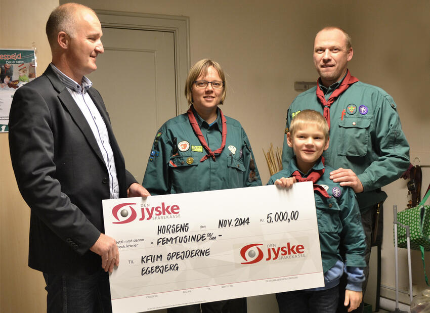 Støtte til Egebjergspejderne