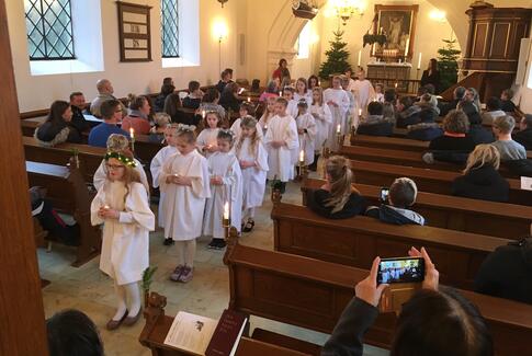 Familie-gudstjeneste i Yding Kirke