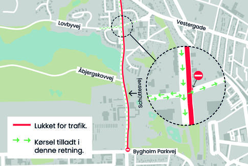 Schüttesvej delvist spærret i to uger