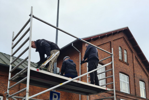 Så kom der atter julebelysning op i Hovedgård bymidte