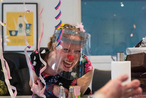 Klovnerier på Tamdrupcentret