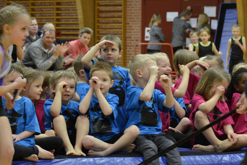 Dobbelt op på Gymnastikopvisning i Gedved