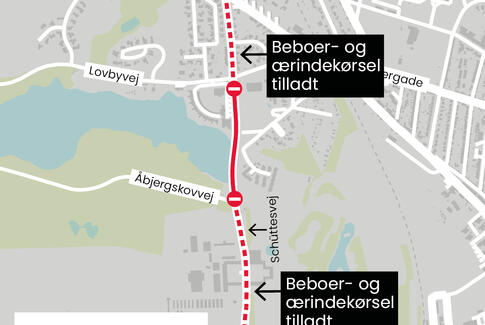 Schüttesvej spærres for al trafik natten til tirsdag