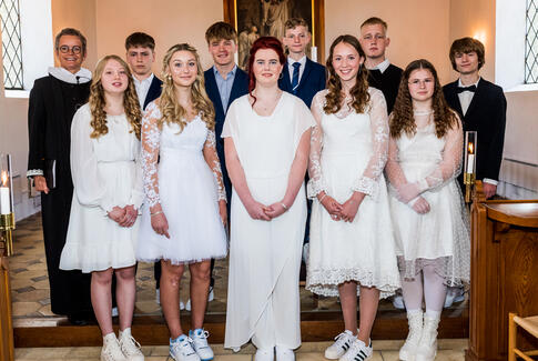 Konfirmeret i Yding kirke 14. maj