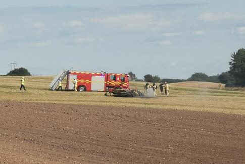 Brand i landbrugsredskab på Stidsmøllevej ved Brædstrup