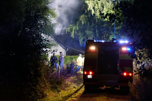Brand på Gammelmarksvej i Flemming