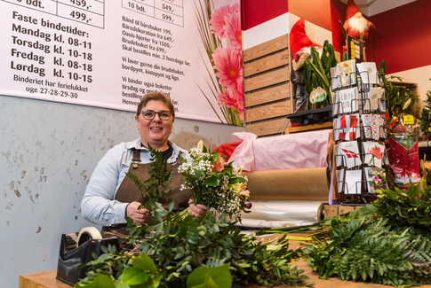 Blomsterbinderi af høj kvalitet i Østbirk