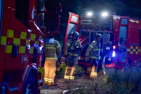Bilbrand forvekslet med naturbrand ved Brædstrup