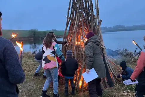 Advents bål ved Gedved Sø