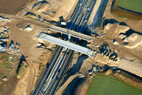 E45 vejarbejde motorvejsbro