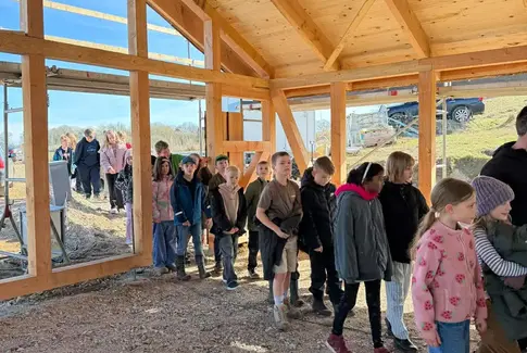 Børn til rejsegilde i Gedved