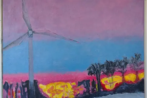 Maleri af Lise Egelund: lys morgen