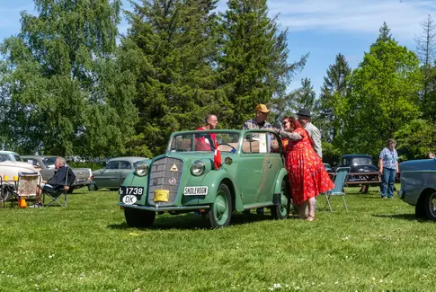 Opel Olympia 1936 på Vestbirk Camping