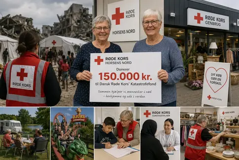 Røde Kors collage - AI genereret foto
