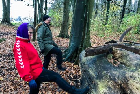 Gymnastik i skoven er meget populært