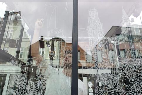 Ny Horsens-inspireret street art på Søndergade