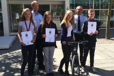 Finale i cyklistprøve i Horsens midtby
