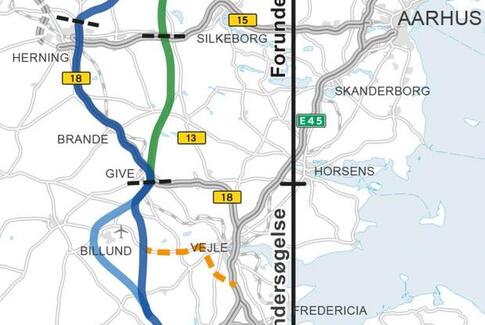 Vejdirektoratet går i gang med forundersøgelse af ny midtjysk motorvej