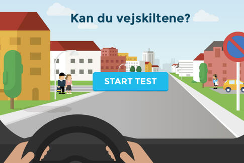 Vejskilt med anbefalet hastighed driller de fleste